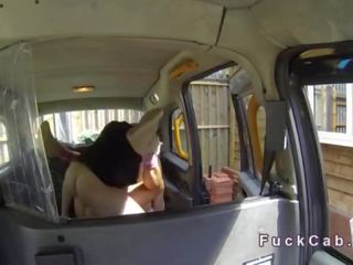 Cab driver fucks huge tits pornstar on security cams