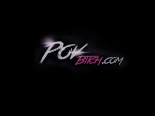 Povbitch บลอนด์ เอา มัน splendid และ หิน the manhood